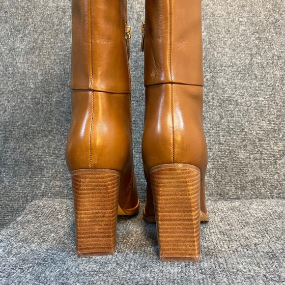 Brand New Marc Fisher Women 8 Lannie Medium Natural Brown Heeled Knee High Boots - Picture 6 of 12